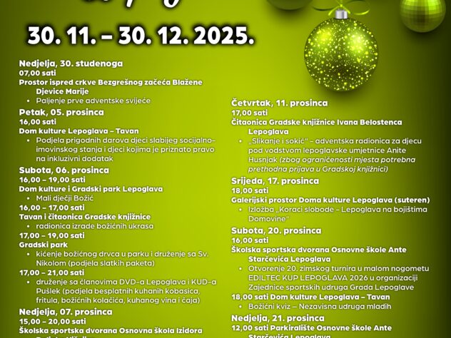 Advent U Lepoglavi 2025. – Mjesec Radosti, Tradicije I Zajedništva