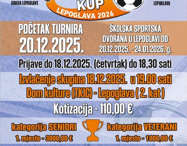 Lepoglava Domaćin Jubilarnog 20. Otvorenog Zimskog Turnira U Malom Nogometu – EDILTEC Kup Lepoglava 2026